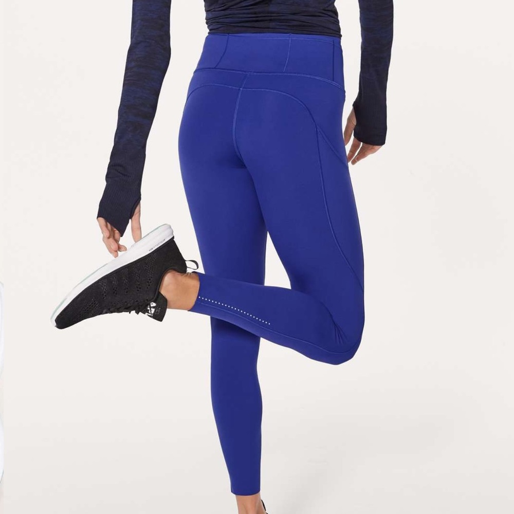 Lululemon fast & free 7/8 25” tight II nulux psychic blue - Picture 3 of 16